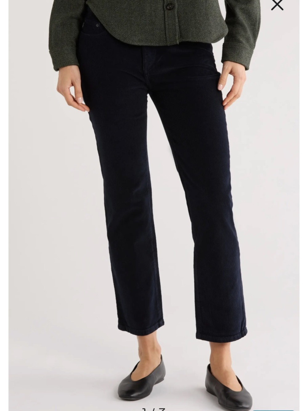 DL1961 Mara Mid Rise Ankle Straight Leg Corduroy Jeans